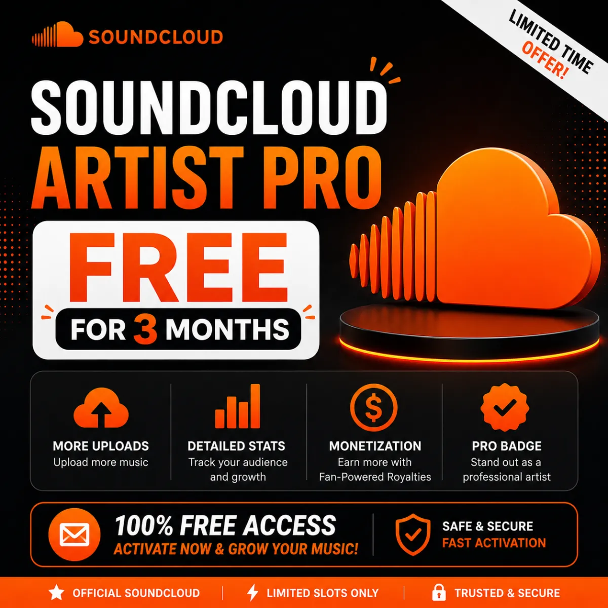 SoundCloud Artist Pro FREE (3 Months)