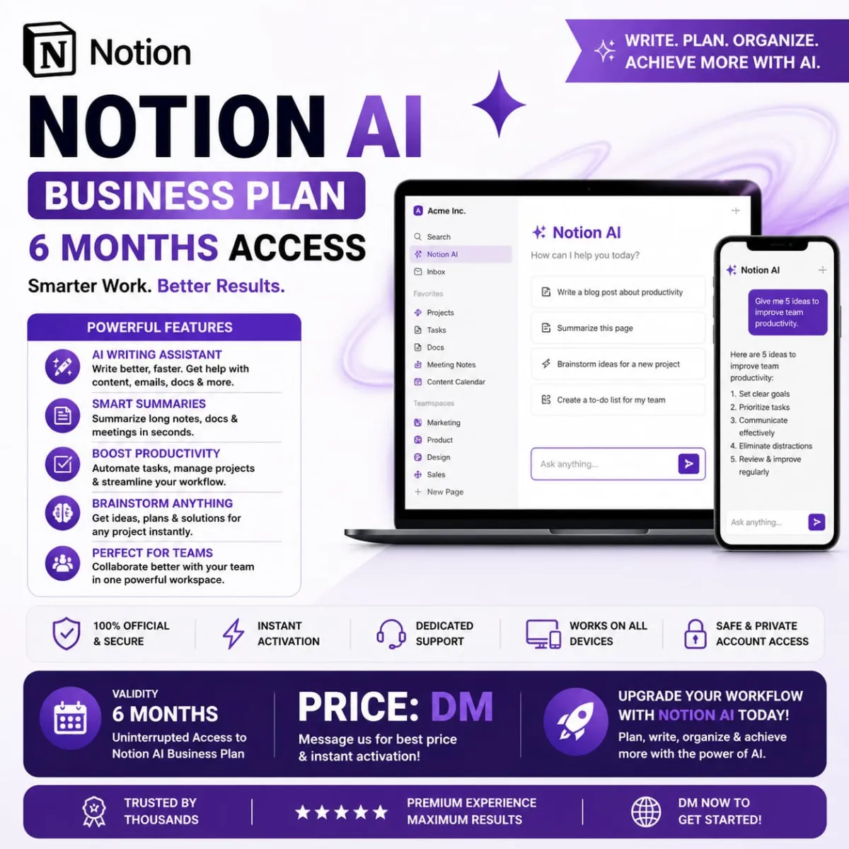 Notion Ai | Business Plan | 1 Month