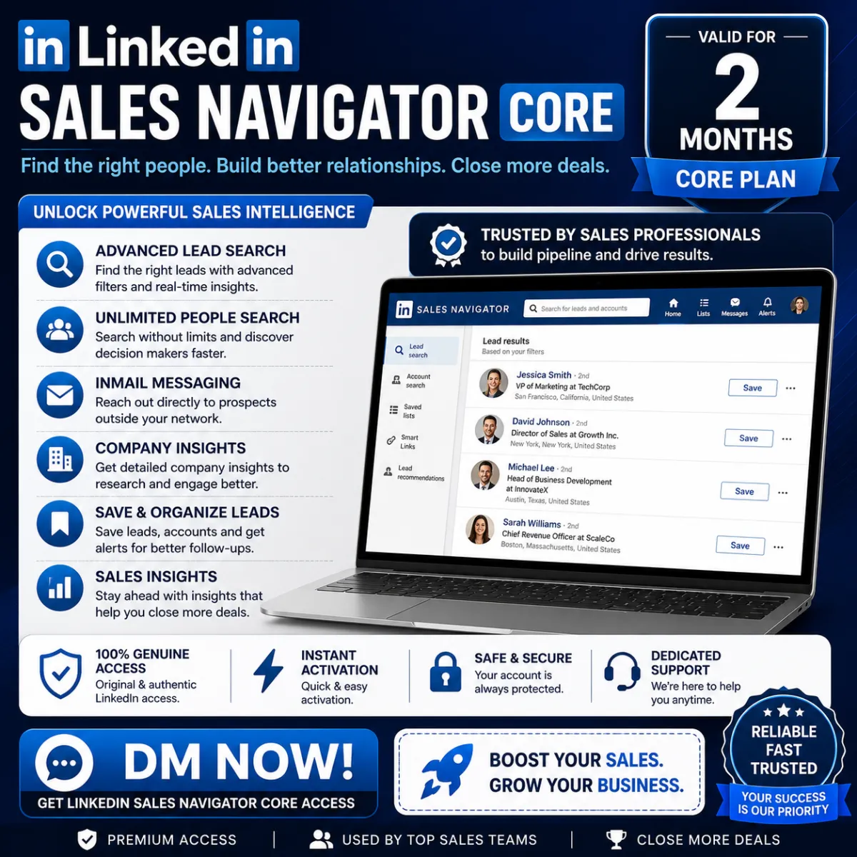 LinkedIn Sales Navigator Core – 2 Months Access